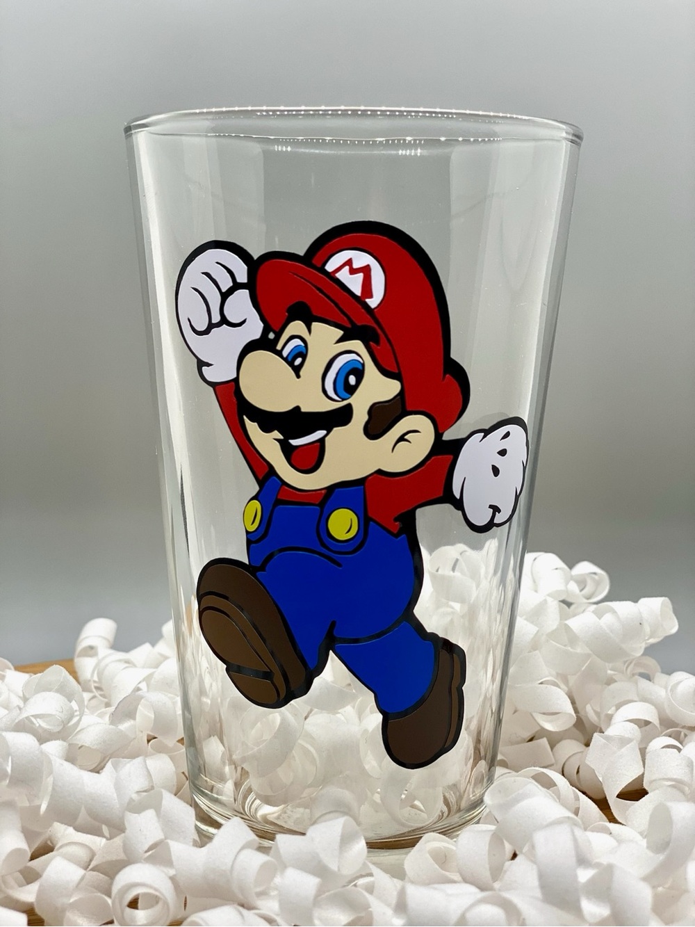 Super Mario Character Pint Glass - Red, Blue